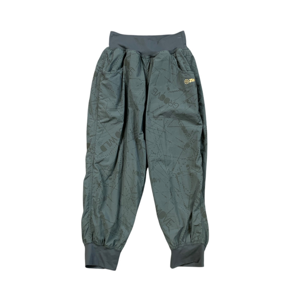 Zumba Pants Womens XS Extra Small Hunter Green Nylon Way With Words Dance Jogger